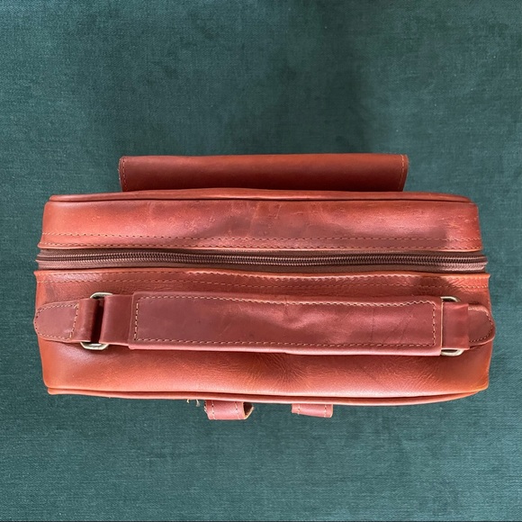 Square Leather Backpack - Picture 6 of 14